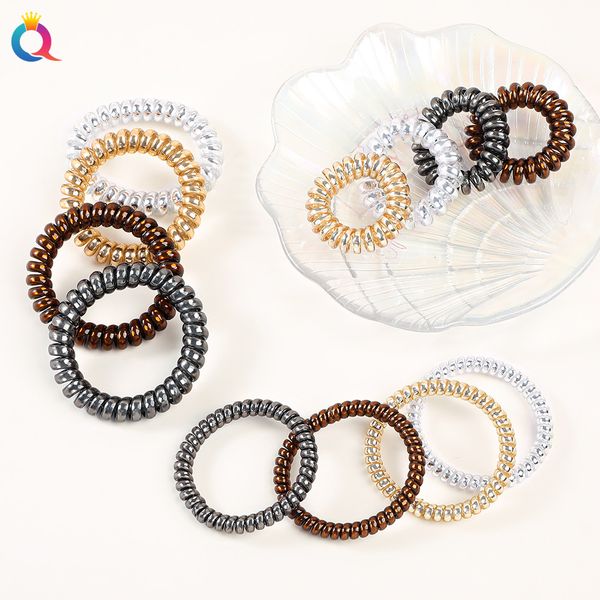 telephone wire hair ties women girls solid color elastic hair bands spiral coil rubber bands ponytails hair accessories 2099, Slivery;white
telephone wire hair ties women girls solid color elastic hair bands spiral coil rubber bands ponytails hair accessories 2099, Slivery;white