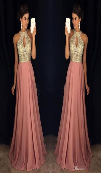 pink prom evening dresses 2017 aline halter major beaded illusion bodice chiffon celebrity formal gowns dress for party wear plus3942082, Black
pink prom evening dresses 2017 aline halter major beaded illusion bodice chiffon celebrity formal gowns dress for party wear plus3942082, Black