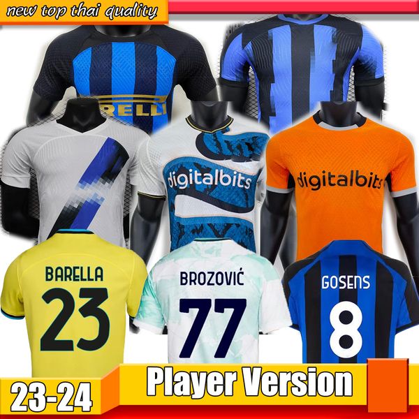 player version 2023 2024 lukaku soccer jerseys dzeko barella vidal lautaro inters 23 24 kit gagliardini correa away third milans uniforms fo, Black;yellow
player version 2023 2024 lukaku soccer jerseys dzeko barella vidal lautaro inters 23 24 kit gagliardini correa away third milans uniforms fo, Black;yellow