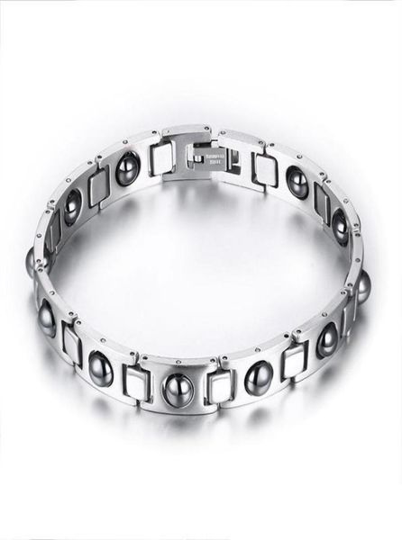 mens energy silver stainless steel silver hematite magnetic therapy power bracelet health wristband magnetic bracelet mens1562338, Black
mens energy silver stainless steel silver hematite magnetic therapy power bracelet health wristband magnetic bracelet mens1562338, Black