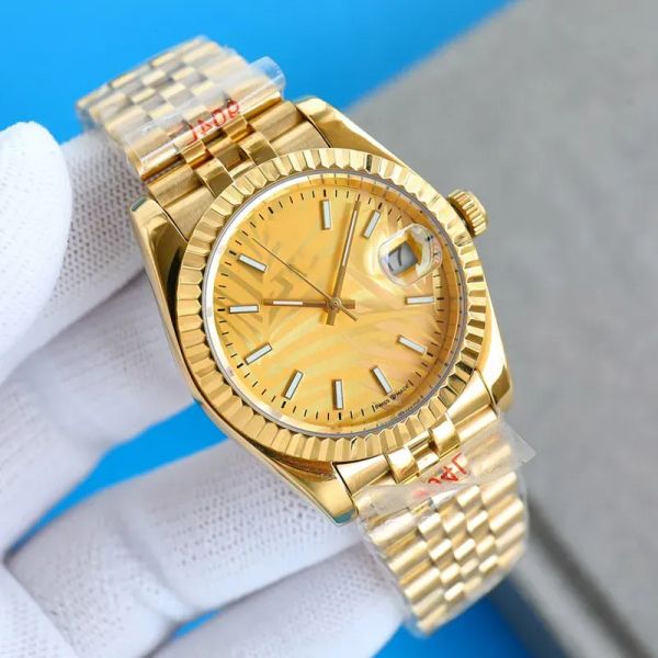 classic mens luminous watches 36mm automatic mechanical 8215 movement gold bracelet ladies wristwatches with diamond luxury women designer, Slivery;brown
classic mens luminous watches 36mm automatic mechanical 8215 movement gold bracelet ladies wristwatches with diamond luxury women designer, Slivery;brown