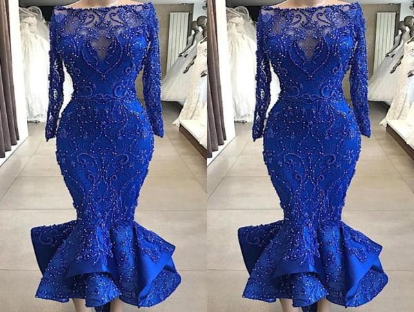 real images luxury royal blue mermaid prom evening dresses bateau neck beaded pearls fitted bodice ruffles ankle length short cock4966397, Black;red
real images luxury royal blue mermaid prom evening dresses bateau neck beaded pearls fitted bodice ruffles ankle length short cock4966397, Black;red