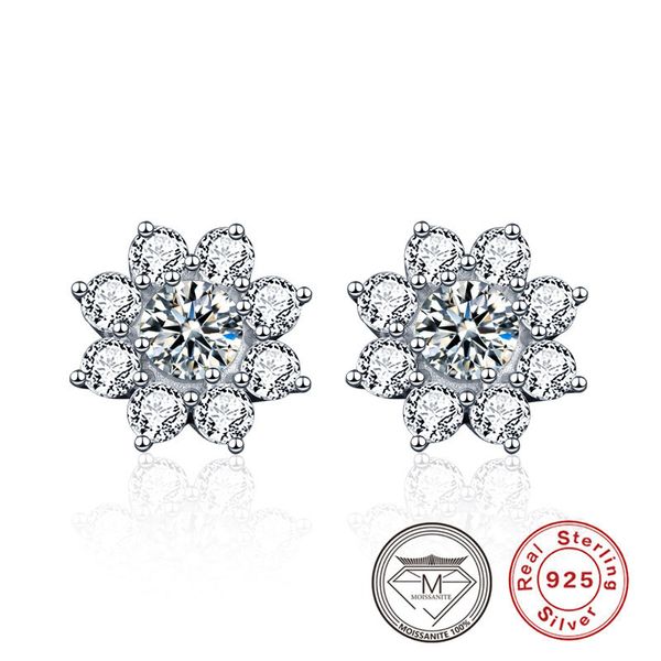 925 sterling silver sunflower earrings with brilliant moissanite women fashion stud earrings, Golden;silver
925 sterling silver sunflower earrings with brilliant moissanite women fashion stud earrings, Golden;silver