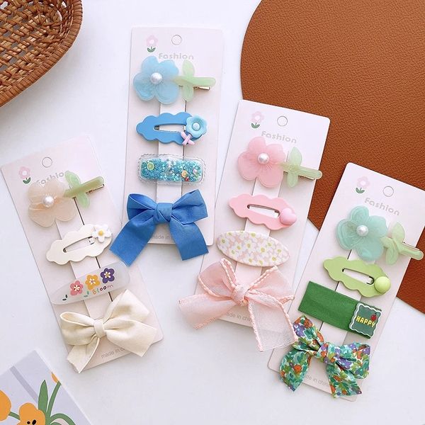 4 pcs fashion korean children's simple cute acrylic flower hair clip headwear sweet girl princess fabric bow hairpins headdress, Slivery;white
4 pcs fashion korean children's simple cute acrylic flower hair clip headwear sweet girl princess fabric bow hairpins headdress, Slivery;white
