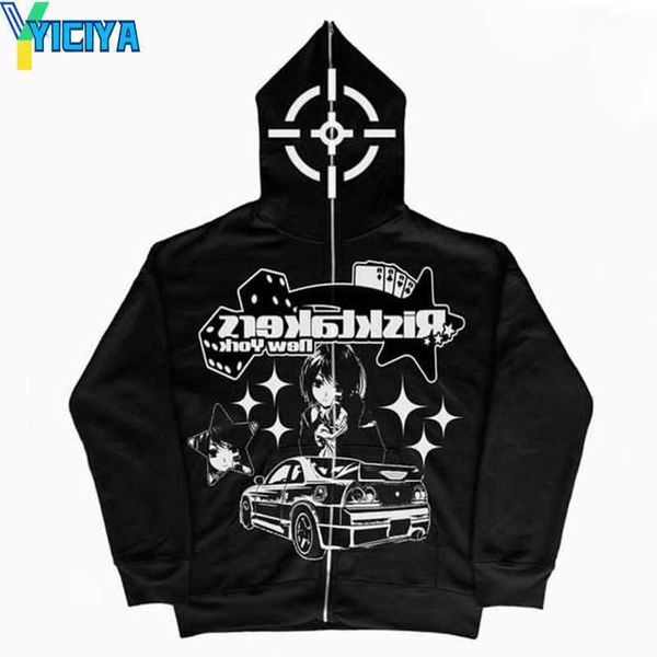 yiciya mens hoodies sweatshirts anime car print zip hoodie men fall and winter gothic streetwear long sleeve korean fashion punk sports y2k, Black
yiciya mens hoodies sweatshirts anime car print zip hoodie men fall and winter gothic streetwear long sleeve korean fashion punk sports y2k, Black