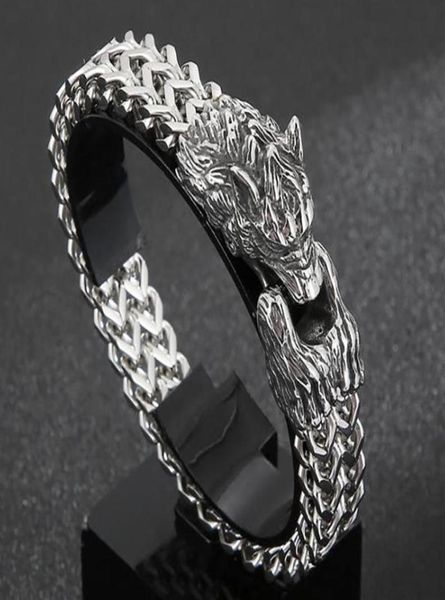 link chain fashion vintage punk viking wolf charm bracelet men039s stainless steel mesh rock biker jewelry preferred212j7762963, Black
link chain fashion vintage punk viking wolf charm bracelet men039s stainless steel mesh rock biker jewelry preferred212j7762963, Black