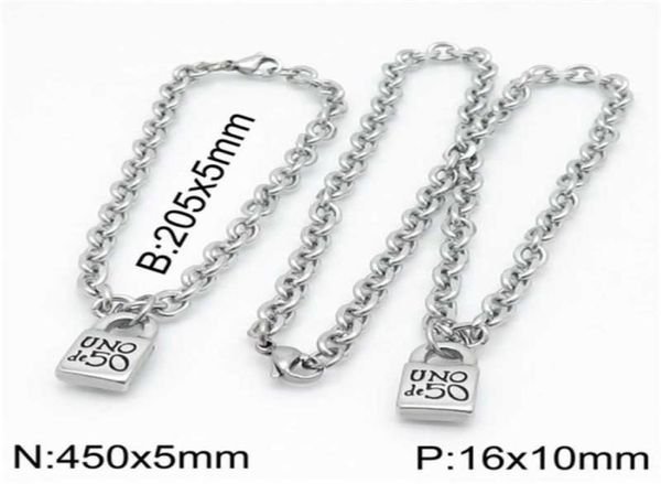 fashion women men silver color gold stainless steel round lock key heart uno de 50 ball bead bracelet necklace jewelry sets 2103203929514
fashion women men silver color gold stainless steel round lock key heart uno de 50 ball bead bracelet necklace jewelry sets 2103203929514