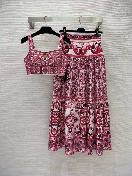 summer dress two piece set women clothing majolica floral vintage print smocked camisole and high waisted pleated half skirt sets designer s, White
summer dress two piece set women clothing majolica floral vintage print smocked camisole and high waisted pleated half skirt sets designer s, White