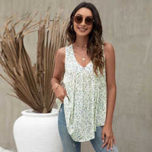 summer clothing ladies casual v neck solid floral print tank women sleeveless blouseqny, White
summer clothing ladies casual v neck solid floral print tank women sleeveless blouseqny, White
