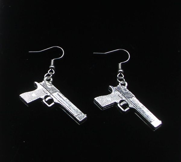 new fashion handmade 4520mm gun browning pistol earrings stainless steel ear hook retro small object jewelry simple design for wo7511421, Silver
new fashion handmade 4520mm gun browning pistol earrings stainless steel ear hook retro small object jewelry simple design for wo7511421, Silver