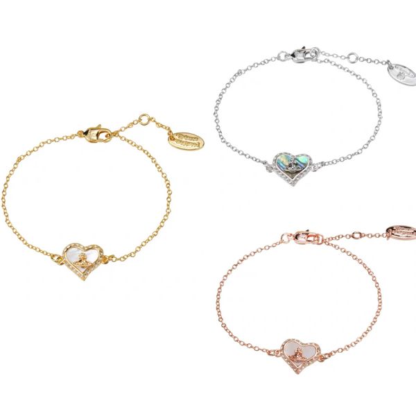 western queen mother's love fritillaria bracelet female vivian small design shell saturn heart handwear original reproduction, Silver
western queen mother's love fritillaria bracelet female vivian small design shell saturn heart handwear original reproduction, Silver