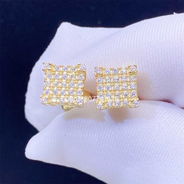 micro pave 925 sterling silver prong set vvs lab grown/created diamond moissanite sterling silver earring studs, Golden
micro pave 925 sterling silver prong set vvs lab grown/created diamond moissanite sterling silver earring studs, Golden