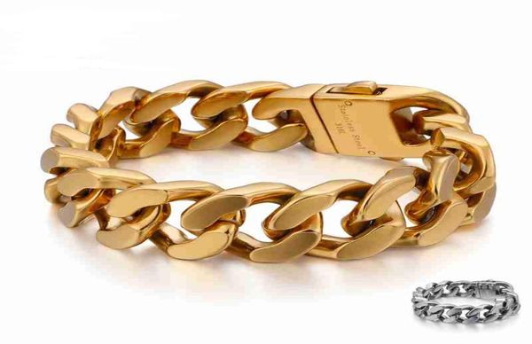 20mm wide gold bike biker chain bracelet men women heavy snap button mens jewellery silver titanium steel gold filled men039s c6073534, Black
20mm wide gold bike biker chain bracelet men women heavy snap button mens jewellery silver titanium steel gold filled men039s c6073534, Black