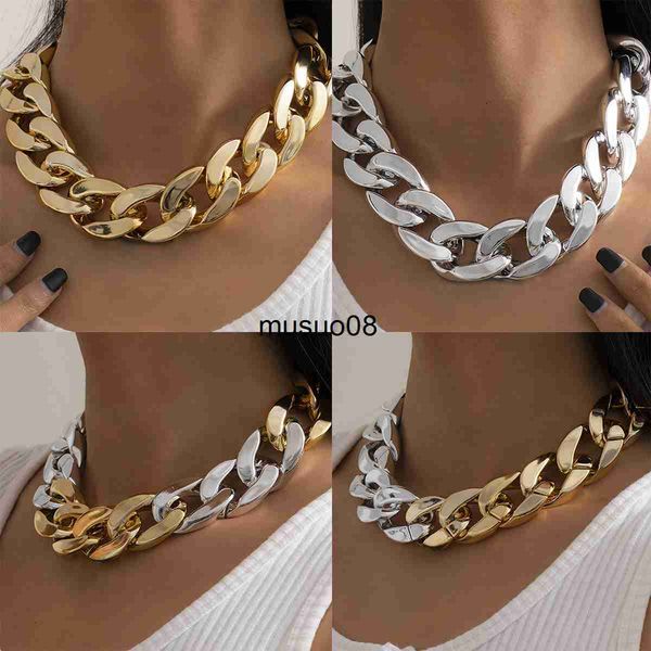 pendant necklaces simple exaggerated necklace lady 4 color hip hop distorted thick ccb chain creative necklaces fashion glamour girl jewelry, Silver
pendant necklaces simple exaggerated necklace lady 4 color hip hop distorted thick ccb chain creative necklaces fashion glamour girl jewelry, Silver
