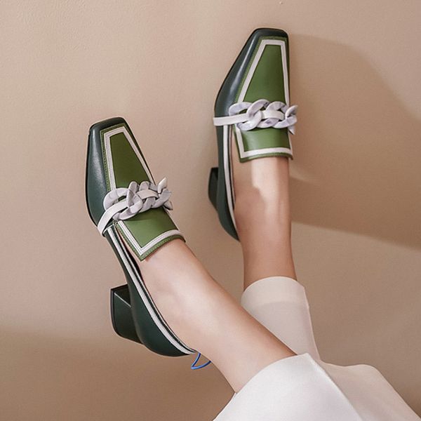 women chunky heels pumps summer middle heel slip-on leather loafers shoe casual vintage luxury square toe ladies suit shoes 2022, Black
women chunky heels pumps summer middle heel slip-on leather loafers shoe casual vintage luxury square toe ladies suit shoes 2022, Black