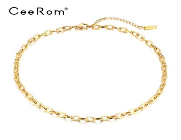 ceerom 14in2in link chain necklace for women stainless steel gold color choker necklaces fashion jewelry gifts collares9133582, Golden;silver
ceerom 14in2in link chain necklace for women stainless steel gold color choker necklaces fashion jewelry gifts collares9133582, Golden;silver