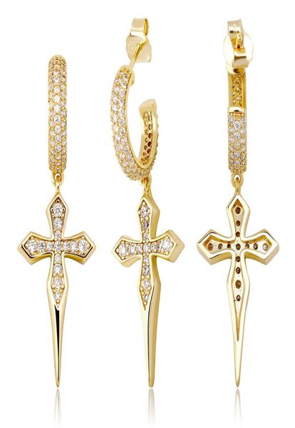 new fashion charm cross dangle earrings iced out cubic zirconia hip hop huggie hoop earrings for women girls jewelry 6850976, Silver
new fashion charm cross dangle earrings iced out cubic zirconia hip hop huggie hoop earrings for women girls jewelry 6850976, Silver