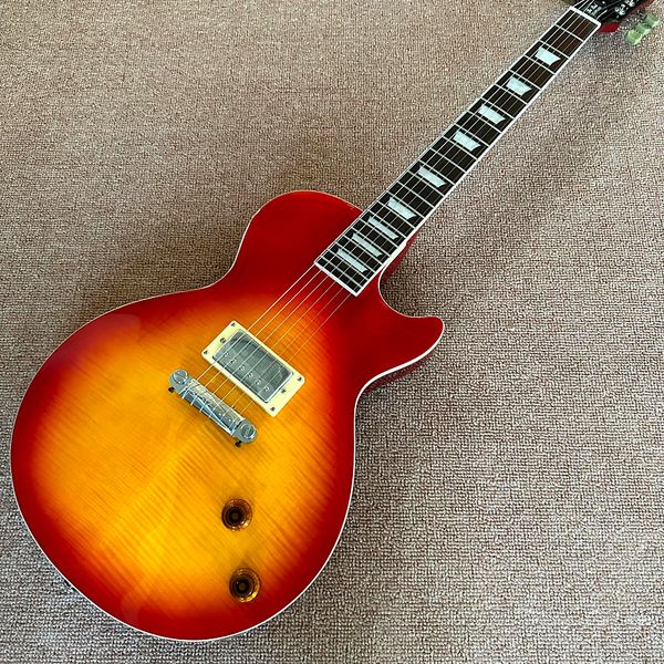 custom shop, flame maple red wrapped lp standard electric guitar, silver hardware, rose wood fingerboard guitar, ing
custom shop, flame maple red wrapped lp standard electric guitar, silver hardware, rose wood fingerboard guitar, ing