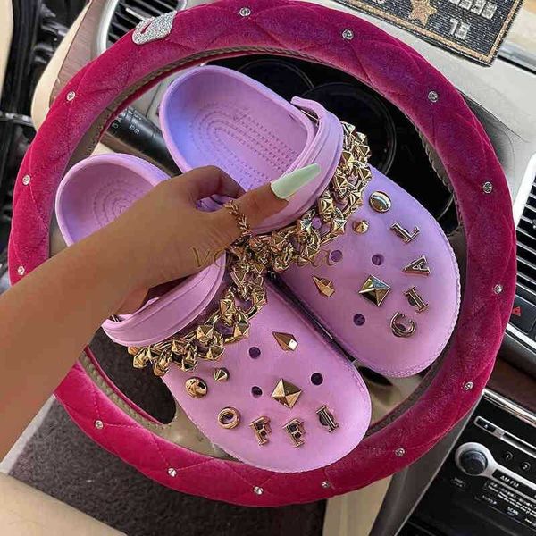 slippers summer women platform hole shoes flat anti slip beach girl plus eva soft sandals metal decorative chain slides 220708, Black
slippers summer women platform hole shoes flat anti slip beach girl plus eva soft sandals metal decorative chain slides 220708, Black