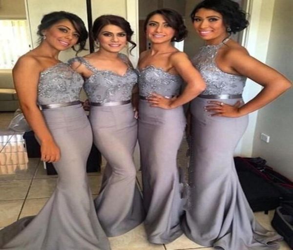 silver grey mermaid long bridesmaid dresses with applique lace ribbon oneshoulder vestidos lady wear wedding formal party gowns 22339862, White;pink
silver grey mermaid long bridesmaid dresses with applique lace ribbon oneshoulder vestidos lady wear wedding formal party gowns 22339862, White;pink