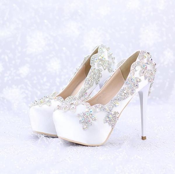 satin wedding high heels ab color crystal round toe bridal dress platform shoes banquet pageant party pumps single shoes5258152, Black
satin wedding high heels ab color crystal round toe bridal dress platform shoes banquet pageant party pumps single shoes5258152, Black