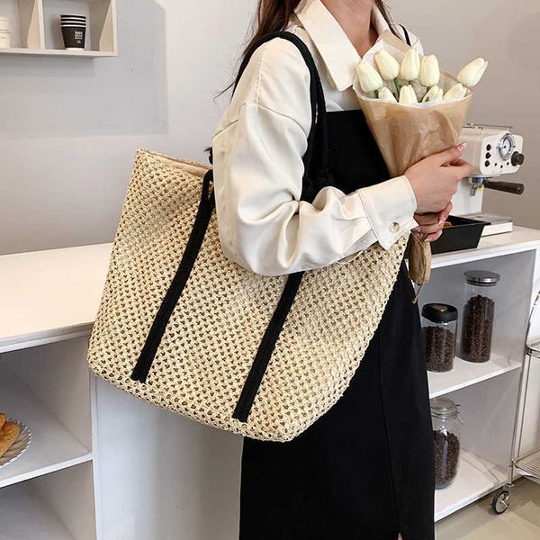 summer straw bag for women large capacity woven handbag travel holiday beach casual shopper tote purse bolsa 230424
summer straw bag for women large capacity woven handbag travel holiday beach casual shopper tote purse bolsa 230424