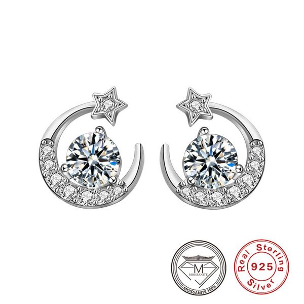 pure 925 silver moon star shape moissanite stud earrings platinum plated silver earring jewelry gift for women, Golden;silver
pure 925 silver moon star shape moissanite stud earrings platinum plated silver earring jewelry gift for women, Golden;silver