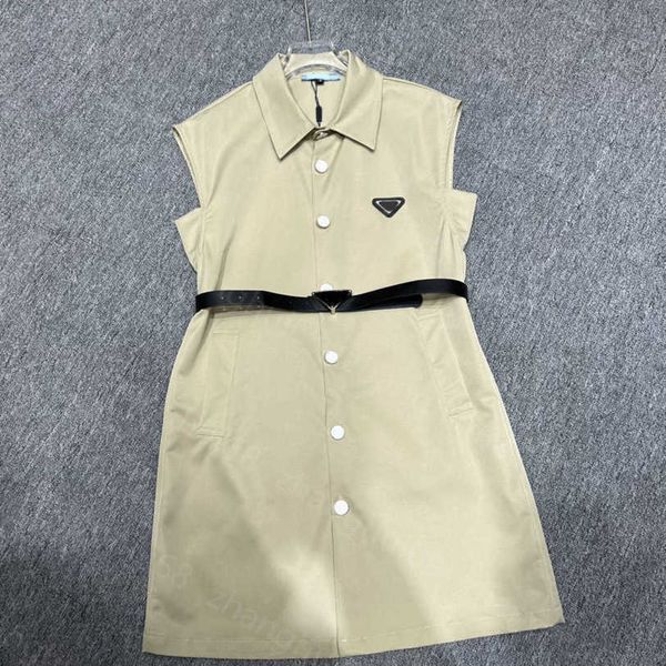 23ss summer dresses women dress womens designer clothing spring and summer the latest lapel sleeveless vest dress with belt womens clothing, Black;gray
23ss summer dresses women dress womens designer clothing spring and summer the latest lapel sleeveless vest dress with belt womens clothing, Black;gray