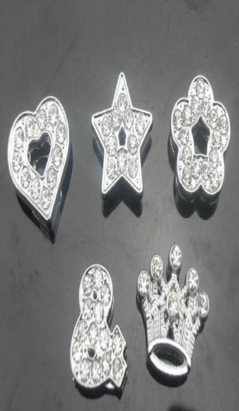 100pcslot 8mm mix styles heart star crown flower full rhinestones slide charms fit for 8mm diy leather keychains9279596, Bronze;silver
100pcslot 8mm mix styles heart star crown flower full rhinestones slide charms fit for 8mm diy leather keychains9279596, Bronze;silver
