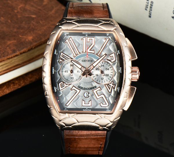 2023 new watch men's leisure diamond watches gold steel case leather quartz wristwatch strap male relogio masculino fra24, Slivery;brown
2023 new watch men's leisure diamond watches gold steel case leather quartz wristwatch strap male relogio masculino fra24, Slivery;brown