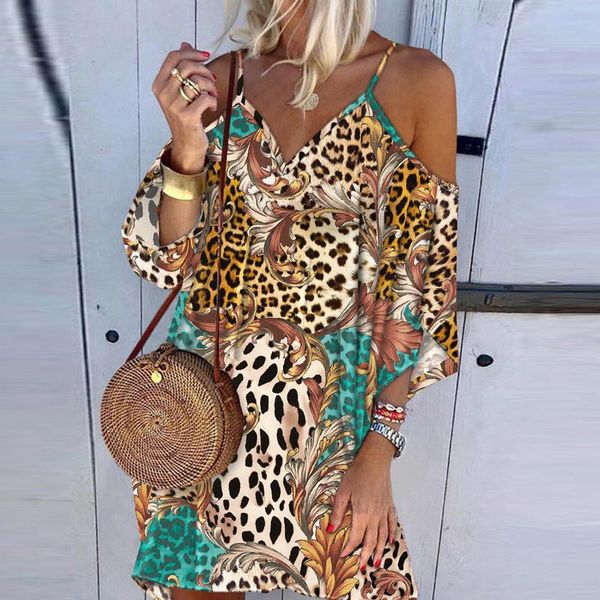 dresses vneck leopard print dress summer half sleeve lady beach holiday dresses fashion women halter geometric pattern mini dress, Black;gray
dresses vneck leopard print dress summer half sleeve lady beach holiday dresses fashion women halter geometric pattern mini dress, Black;gray