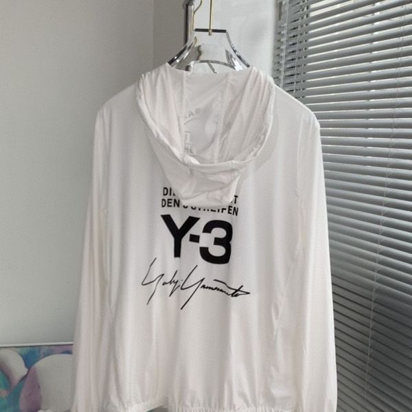 men hoodie y3 summer leisure sports polyester letter printing thin sunscreen coats, Black
men hoodie y3 summer leisure sports polyester letter printing thin sunscreen coats, Black