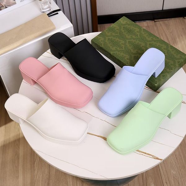 women rubber slippers high heels platform candy colors chunky heel summer jelly slide sandals size 35-40, Black
women rubber slippers high heels platform candy colors chunky heel summer jelly slide sandals size 35-40, Black