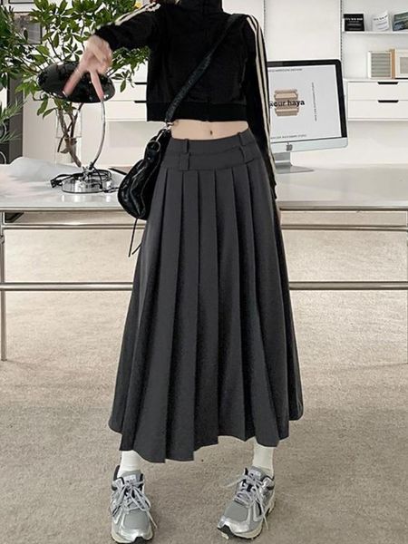 dresses houzhou korean vintage pleated skirt long women autumn low rise preppy style casual aline midi skirt for girls 90s streetwear, White;black
dresses houzhou korean vintage pleated skirt long women autumn low rise preppy style casual aline midi skirt for girls 90s streetwear, White;black