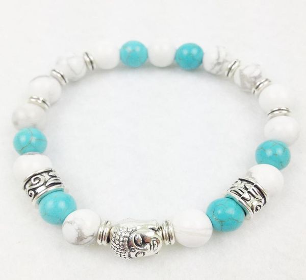 sn0276 whole new design buddha with 8mm white turquoise bracelet trendy yoga bracelet for women 2262732, Black
sn0276 whole new design buddha with 8mm white turquoise bracelet trendy yoga bracelet for women 2262732, Black
