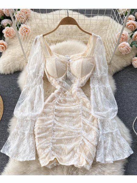 dresses yuoomuoo romantic women lace bodycon party dress 2022 spring summer elegant lantern sleeve gothic white black mini dress vestido, Black;gray
dresses yuoomuoo romantic women lace bodycon party dress 2022 spring summer elegant lantern sleeve gothic white black mini dress vestido, Black;gray