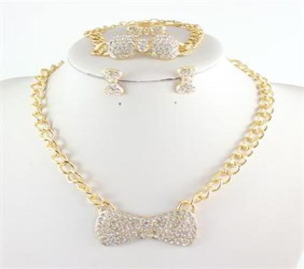 jewelry sets gold tone chunky chain full rhinestone bow pendant necklace bracelet ring earring set4174748, Black
jewelry sets gold tone chunky chain full rhinestone bow pendant necklace bracelet ring earring set4174748, Black