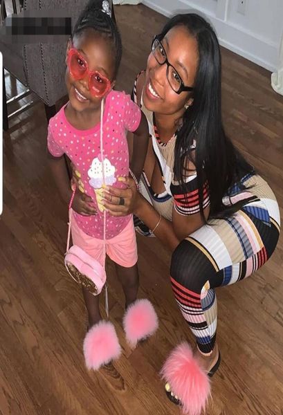 1pairs2pcs summer kids fur slippers slides furry real fox fur flip flops flat children rainbow shoes girls sandals7105027, Black;grey
1pairs2pcs summer kids fur slippers slides furry real fox fur flip flops flat children rainbow shoes girls sandals7105027, Black;grey
