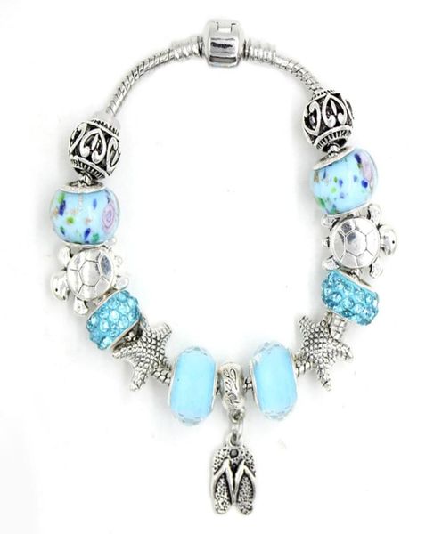 new european style lampwork murano bead sealife ocean beach starfish turtle flip flop charm bead bracelets for women jewelry bijou7758392, Golden;silver
new european style lampwork murano bead sealife ocean beach starfish turtle flip flop charm bead bracelets for women jewelry bijou7758392, Golden;silver