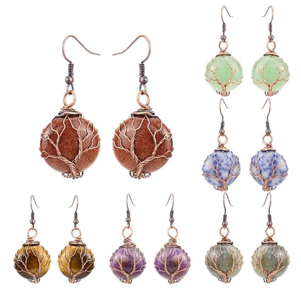 fashion handmade woven tree of life metal wire wrapped dangle earrings for women girls antique copper round geometric earrings, Silver
fashion handmade woven tree of life metal wire wrapped dangle earrings for women girls antique copper round geometric earrings, Silver