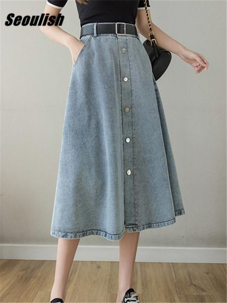 dresses seoulish 2023 new women's denim skirts with belted summer single breasted high wasit jeans skirt female aline umbrella skirts, Black;gray
dresses seoulish 2023 new women's denim skirts with belted summer single breasted high wasit jeans skirt female aline umbrella skirts, Black;gray