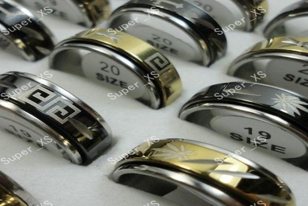 fashion whole rotatable gold black stainless steel rings for women men jewelry bulk lots lr223 4712860, Silver
fashion whole rotatable gold black stainless steel rings for women men jewelry bulk lots lr223 4712860, Silver