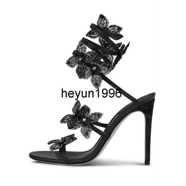 2023 new rhinestone flower wrist wrapped round toe thin high heels large show silver sole slim sandals76, Black
2023 new rhinestone flower wrist wrapped round toe thin high heels large show silver sole slim sandals76, Black