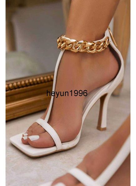 high heeled women's 2022 style minimalist t-belt chain super high heels 12cm buckle square toe sandals size 42, Black
high heeled women's 2022 style minimalist t-belt chain super high heels 12cm buckle square toe sandals size 42, Black