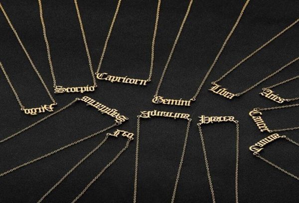 personalized letter zodiac necklace constellation necklaces custom stainless steel old english pendant birthday jewelry gifts4105970, Silver
personalized letter zodiac necklace constellation necklaces custom stainless steel old english pendant birthday jewelry gifts4105970, Silver