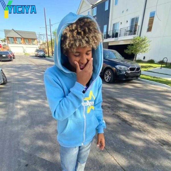 yiciya men's hoodies streetwear full zip hoodie star letter graphic print long sleeve oversized jacket men women zip-up cardigan outer, Black
yiciya men's hoodies streetwear full zip hoodie star letter graphic print long sleeve oversized jacket men women zip-up cardigan outer, Black