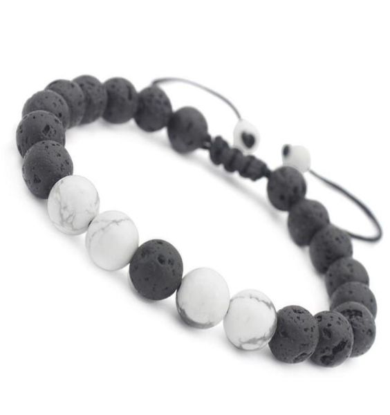 natural lava rock stone howlite round bead bracelet adjustable black white 8mm beads hand string jewelry for men women7684099
natural lava rock stone howlite round bead bracelet adjustable black white 8mm beads hand string jewelry for men women7684099