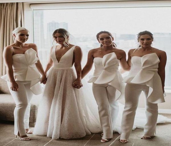 strapless beach bridesmaid jumpsuit 2020 modest peplum ruffles backless outdoor garden junior bridesmaid pant suit8223174, White;pink
strapless beach bridesmaid jumpsuit 2020 modest peplum ruffles backless outdoor garden junior bridesmaid pant suit8223174, White;pink