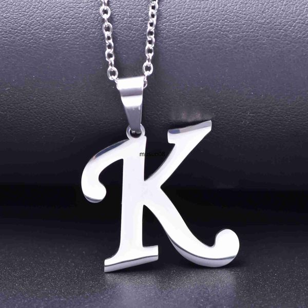 pendant necklaces 26 letters necklace stainless steel initial necklaces for women men pendant big alphabet chain on the neck choker cadenas, Silver
pendant necklaces 26 letters necklace stainless steel initial necklaces for women men pendant big alphabet chain on the neck choker cadenas, Silver