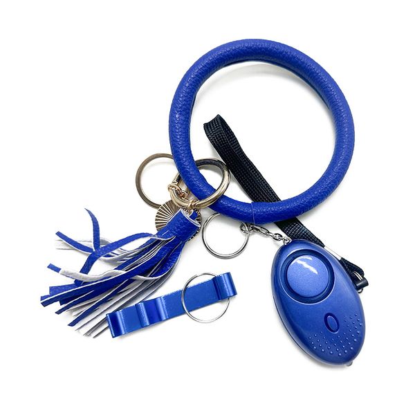 blue 8 color popular 3-piece set of self-defense key chain alarm bottle opener wrist strap girl key chain, Silver
blue 8 color popular 3-piece set of self-defense key chain alarm bottle opener wrist strap girl key chain, Silver